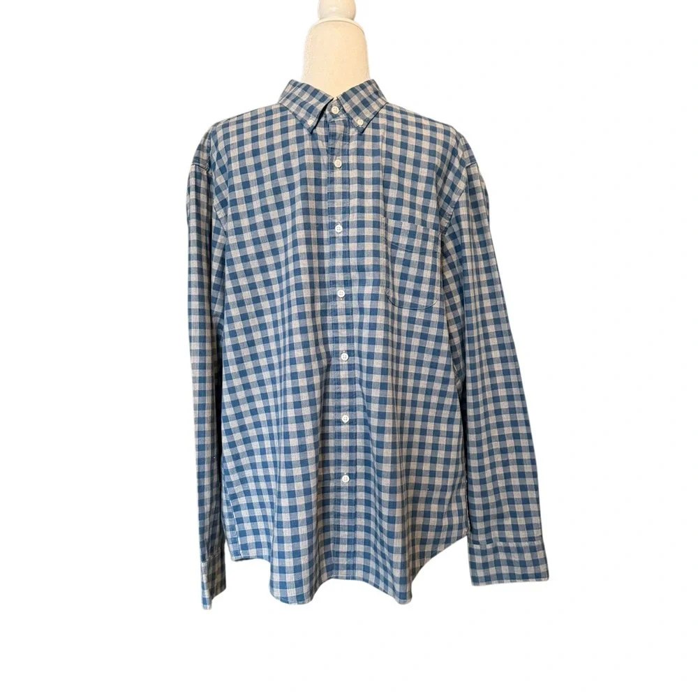 J. Crew Men's Gingham Plaid Button Down Shirt NWOT XL